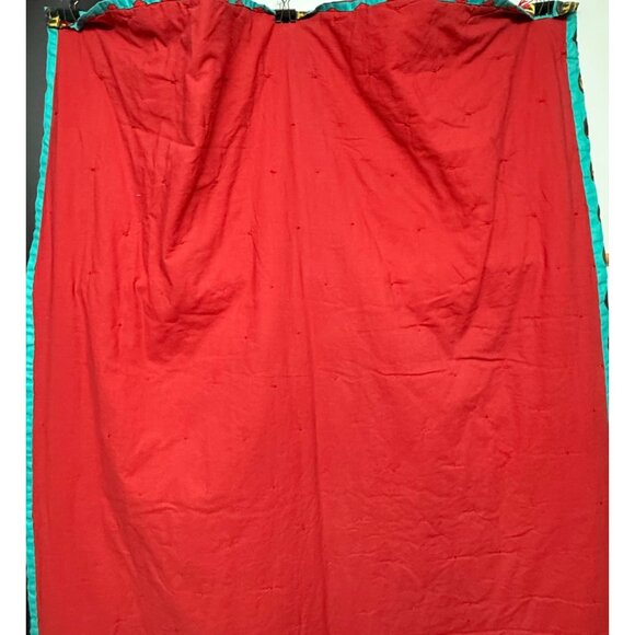 Vintage 1989 Power Rangers 82” x 41” Hand Made Tied Quilt Red Blue Twin Coverlet - Picture 5 of 11